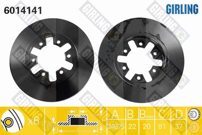 6014141 GIRLING Тормозной диск