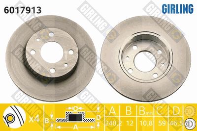 6017913 GIRLING Тормозной диск