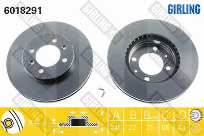 6018291 GIRLING Тормозной диск