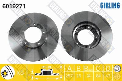 6019271 GIRLING Тормозной диск