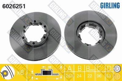 6026251 GIRLING Тормозной диск