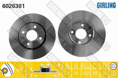 6026381 GIRLING Тормозной диск