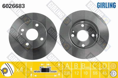 6026683 GIRLING Тормозной диск