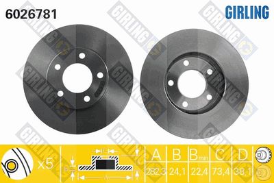 6026781 GIRLING Тормозной диск