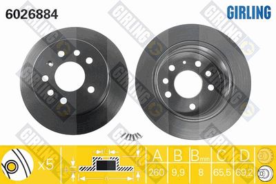 6026884 GIRLING Тормозной диск