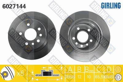 6027144 GIRLING Тормозной диск