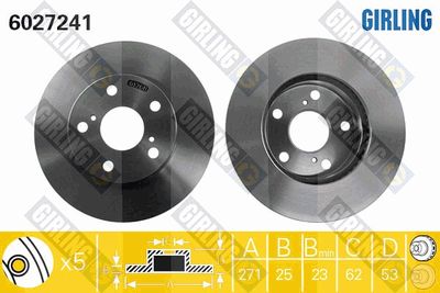 6027241 GIRLING Тормозной диск