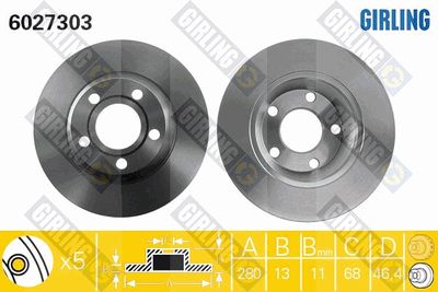 6027303 GIRLING Тормозной диск