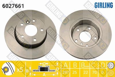 6027661 GIRLING Тормозной диск
