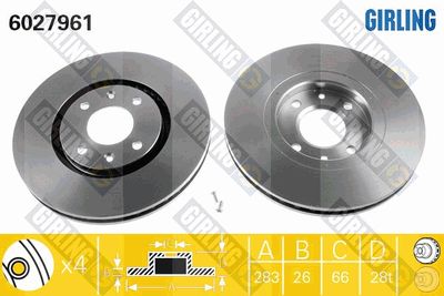 6027961 GIRLING Тормозной диск