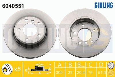 6040551 GIRLING Тормозной диск