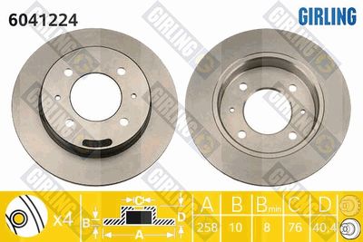 6041224 GIRLING Тормозной диск