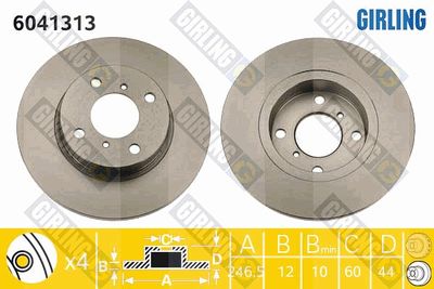 6041313 GIRLING Тормозной диск