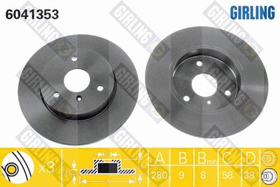 6041353 GIRLING Тормозной диск