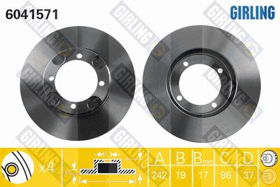 6041571 GIRLING Тормозной диск