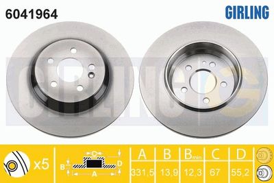 6041964 GIRLING Тормозной диск