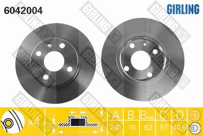 6042004 GIRLING Тормозной диск