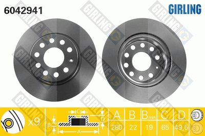 6042941 GIRLING Тормозной диск