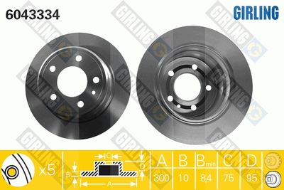 6043334 GIRLING Тормозной диск