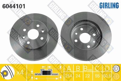 6044101 GIRLING Тормозной диск