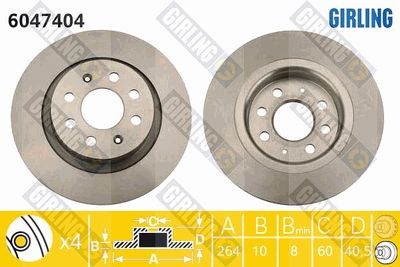 6047404 GIRLING Тормозной диск
