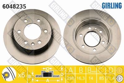 6048235 GIRLING Тормозной диск