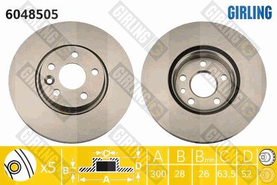 6048505 GIRLING Тормозной диск
