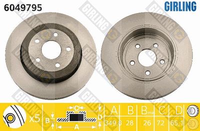 6049795 GIRLING Тормозной диск