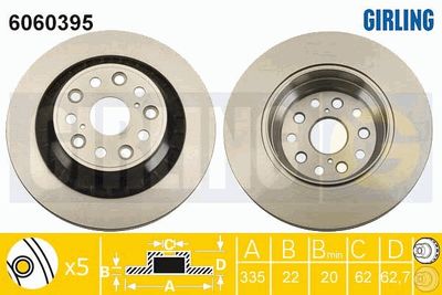 6060395 GIRLING Тормозной диск