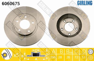 6060675 GIRLING Тормозной диск