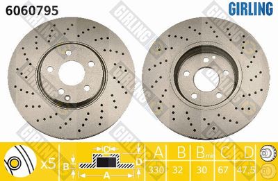 6060795 GIRLING Тормозной диск