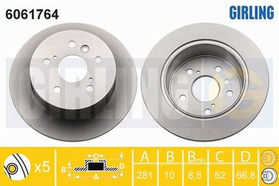 6061764 GIRLING Тормозной диск