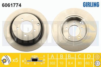 6061774 GIRLING Тормозной диск