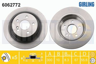 6062772 GIRLING Тормозной диск