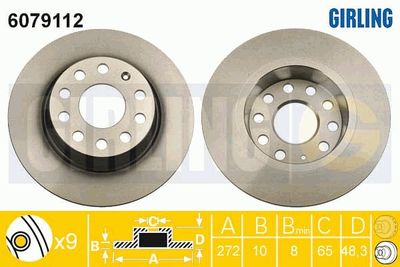 6079112 GIRLING Тормозной диск