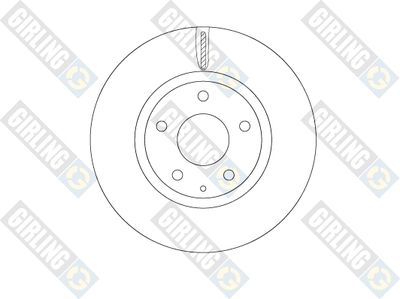 6080521 GIRLING Тормозной диск