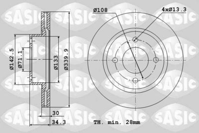 6100026 SASIC Тормозной диск