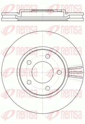 6104710 REMSA Тормозной диск