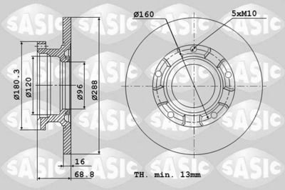 6106298 SASIC Тормозной диск