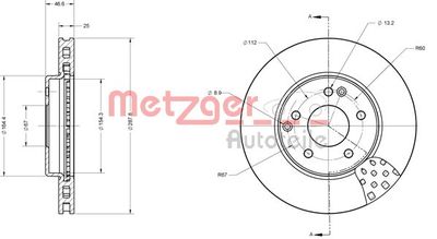 6110024 METZGER Тормозной диск