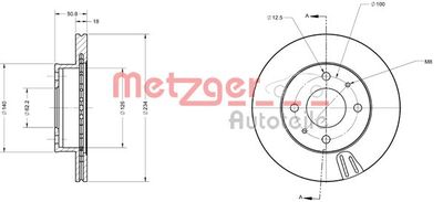 6110237 METZGER Тормозной диск