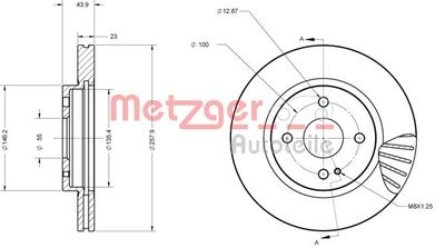 6110266 METZGER Тормозной диск