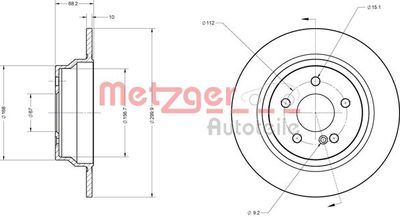 6110274 METZGER Тормозной диск