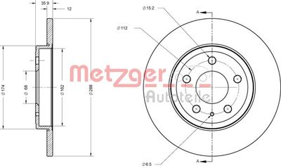 6110311 METZGER Тормозной диск