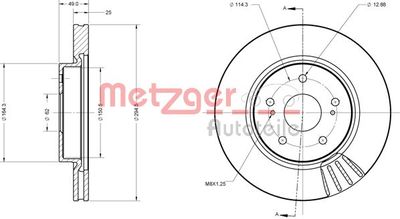 6110329 METZGER Тормозной диск