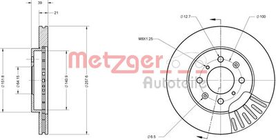 6110334 METZGER Тормозной диск