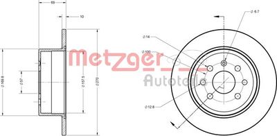 6110339 METZGER Тормозной диск