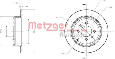 6110340 METZGER Тормозной диск