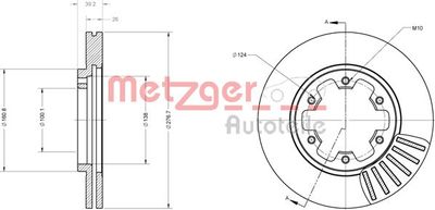 6110357 METZGER Тормозной диск