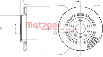 6110362 METZGER Тормозной диск